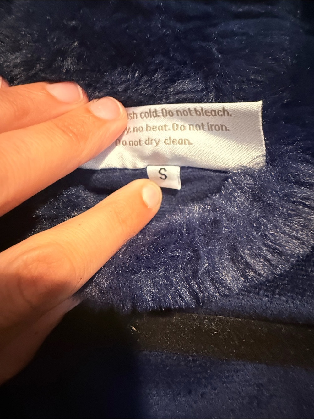 Plush Minky Couture Robe - Deep Navy - Picture 5 of 5